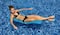 47" Blue Foldable Flip & Float Swimming Pool Lounger Raft
